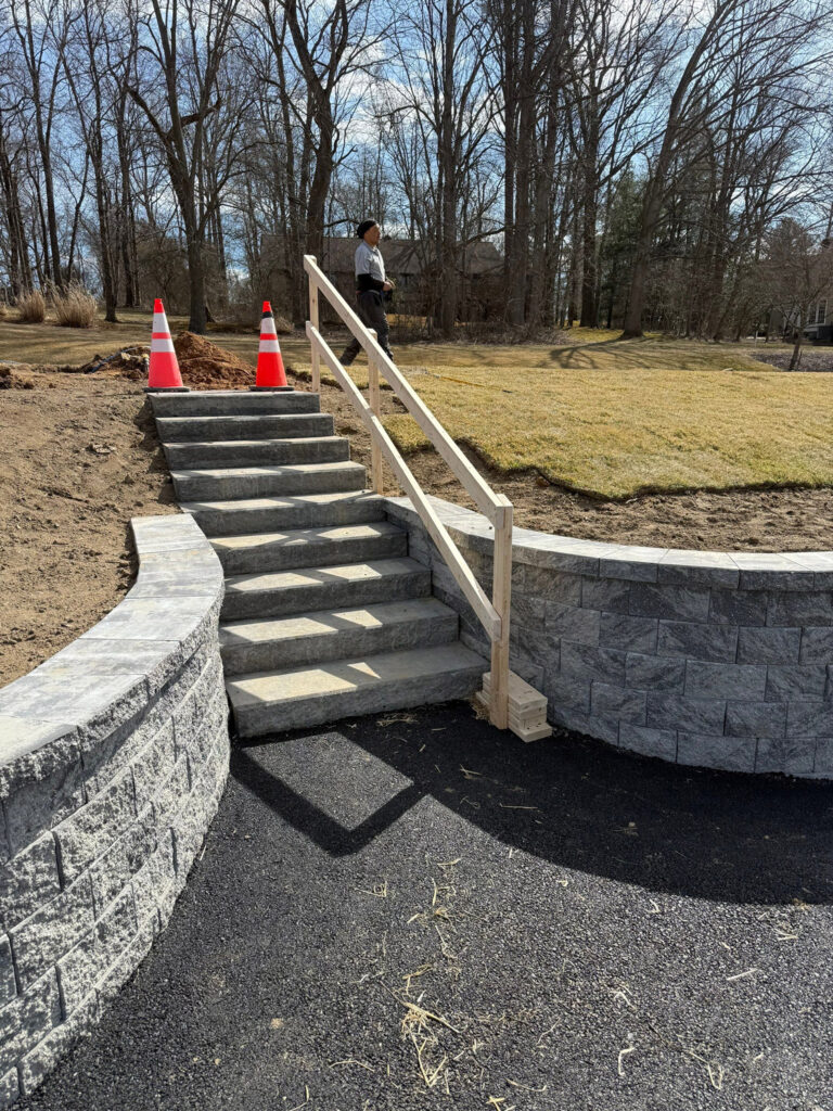 concrete stone retaining wall